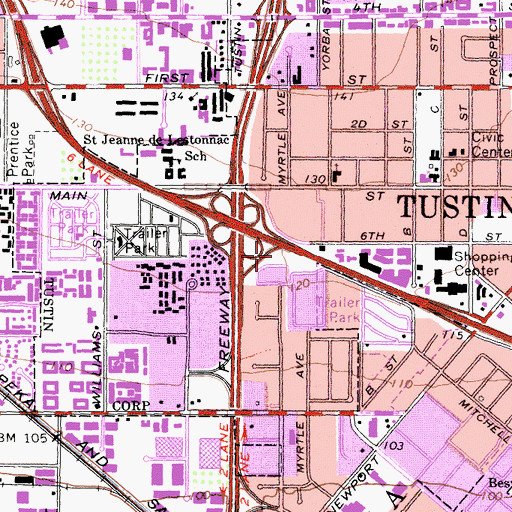 Topographic Map of Utt Park, CA