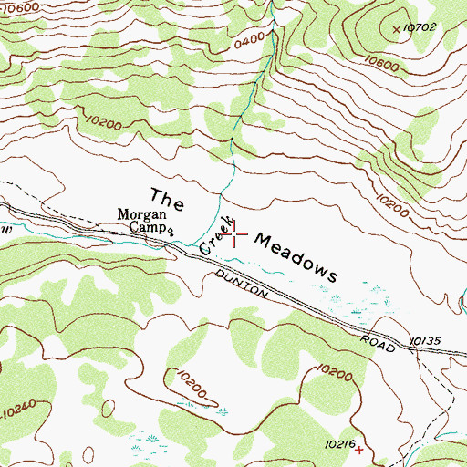 Topographic Map of The Meadows, CO