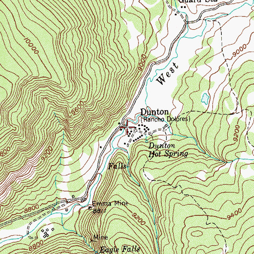 Topographic Map of Dunton, CO
