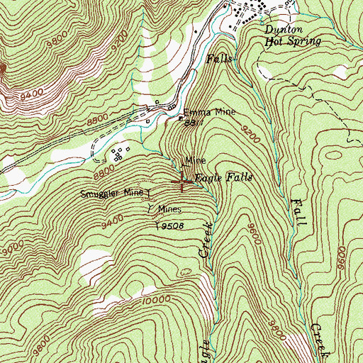 Topographic Map of Eagle Falls, CO