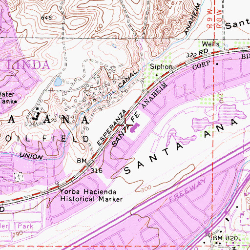 Topographic Map of Woodsboro Elementary School, CA