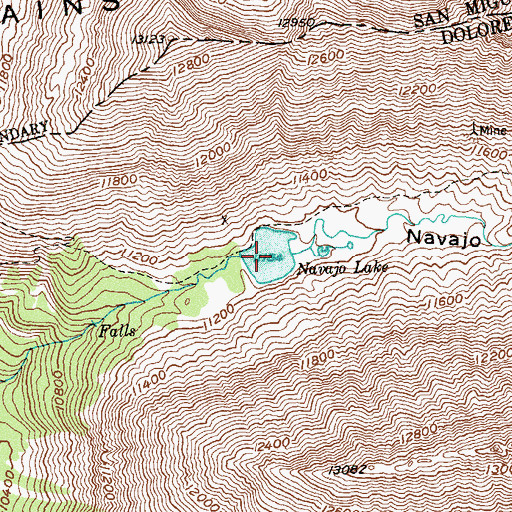 Topographic Map of Navajo Lake, CO