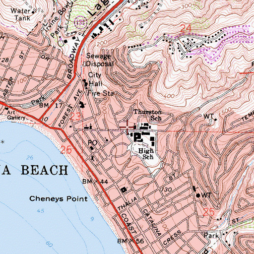 Topographic Map of The Church of Jesus Christ of Latter Day Saints, CA