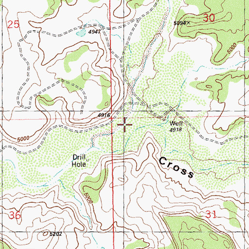 Topographic Map of Squaw Canyon, UT