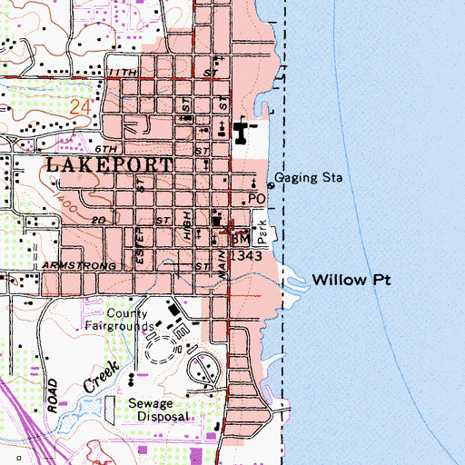 Topographic Map of Carnegie Free Library (historical), CA