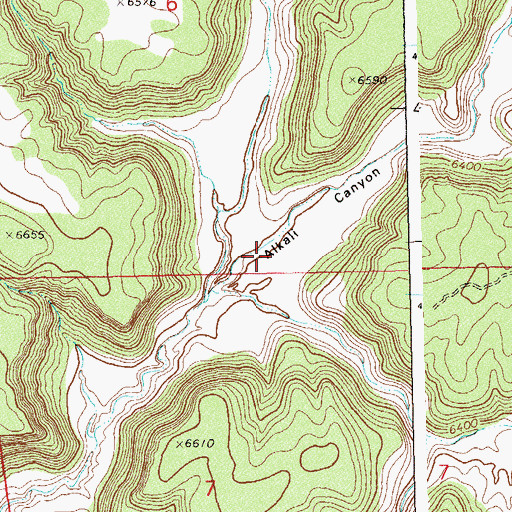Topographic Map of Alkali Canyon, CO