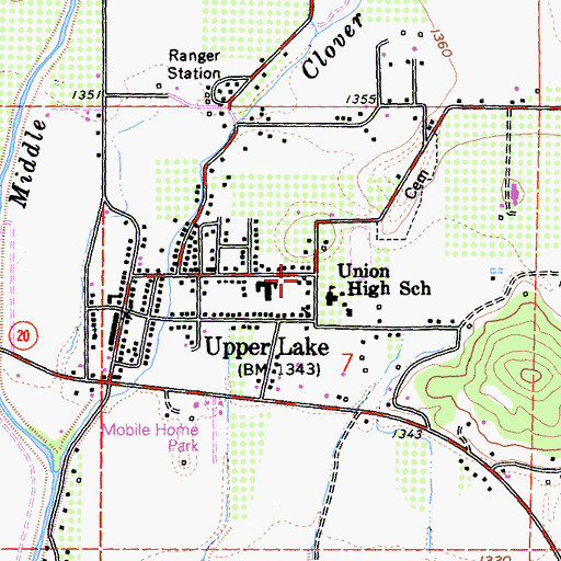 Topographic Map of Seventh Day Adventist Church, CA