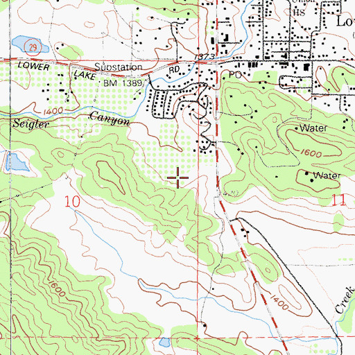 Topographic Map of Anderson Ranch (historical), CA