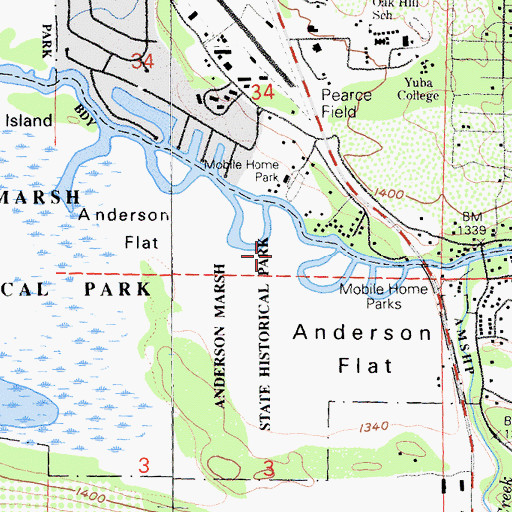 Topographic Map of Cache Creek Trail, CA