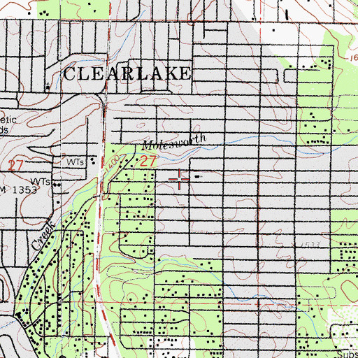 Topographic Map of Church of Christ, CA