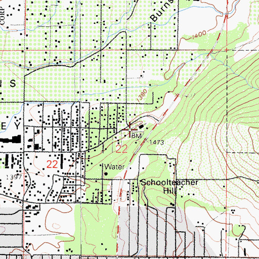 Topographic Map of Church of the Nazarene, CA