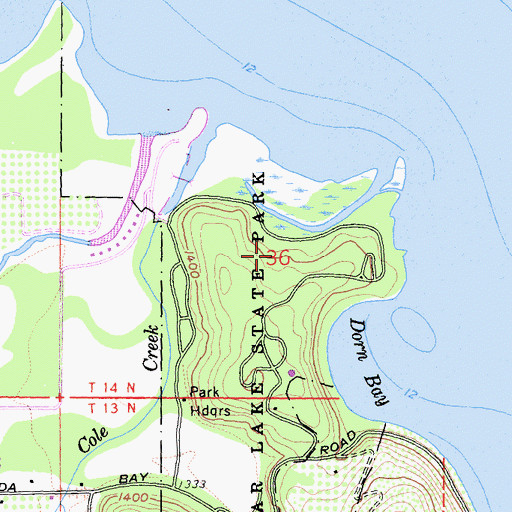 Topographic Map of Dorn Nature Trail, CA