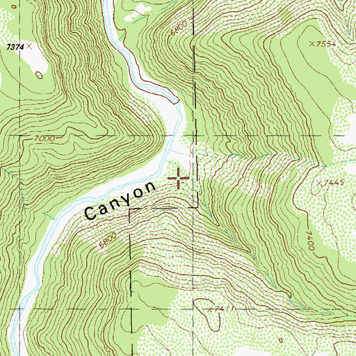 Topographic Map of Five Pine Canyon, CO