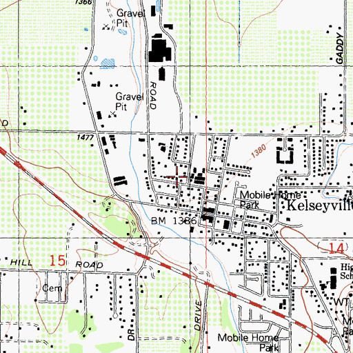Topographic Map of Gard Street Elementary School, CA