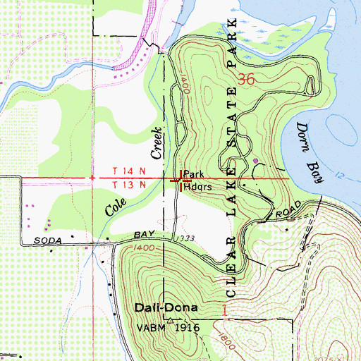 Topographic Map of Indian Nature Trail, CA