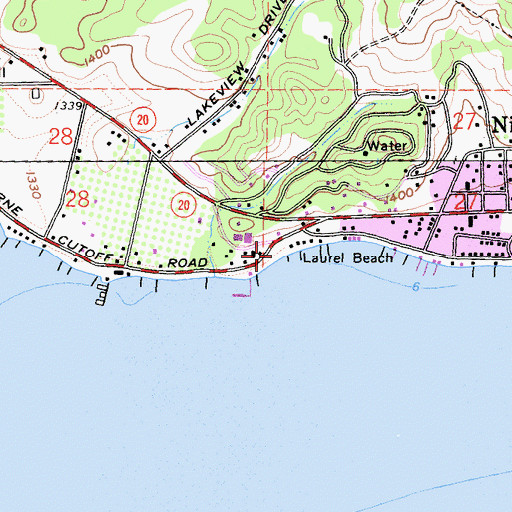 Topographic Map of Keeling Park, CA