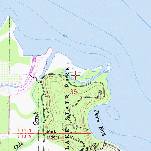 Topographic Map of Kelsey Creek Campground, CA