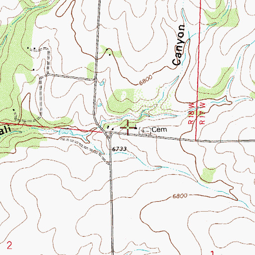 Topographic Map of Cahone Church, CO