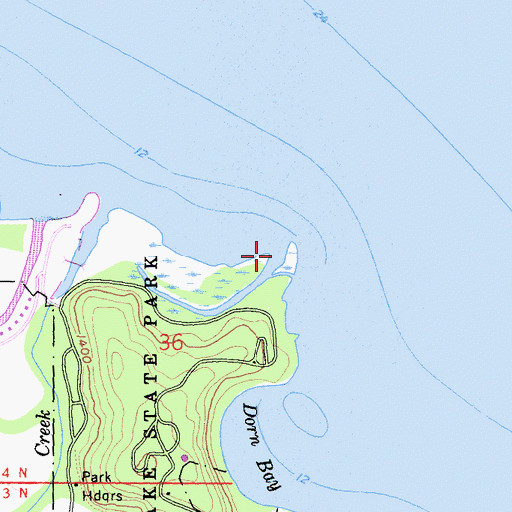 Topographic Map of Old Kelsey Creek, CA