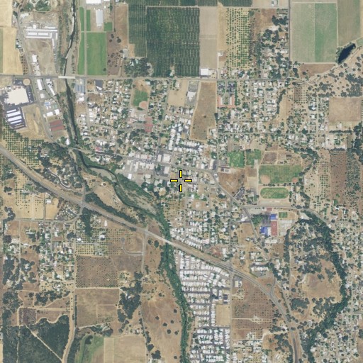 Aerial/Satellite Image of Presbyterian Church of Kelseyville, CA