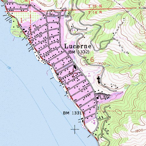 Topographic Map of Queen of the Rosary Catholic Church, CA