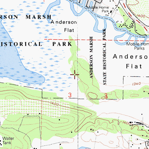 Topographic Map of Ridge Trail, CA