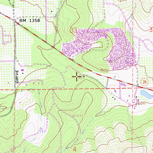 Topographic Map of Saint Anthonys Catholic Church, CA