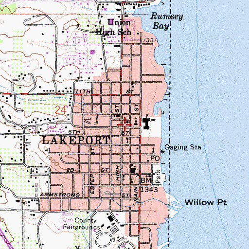 Topographic Map of Saint Mary Immaculate Roman Catholic Church, CA
