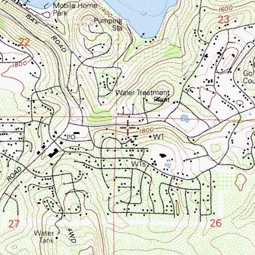 Topographic Map of Clear Lake Riviera, CA