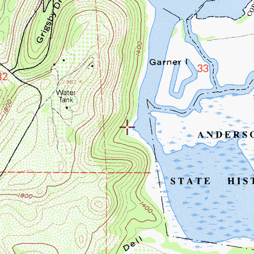 Topographic Map of North Cove, CA