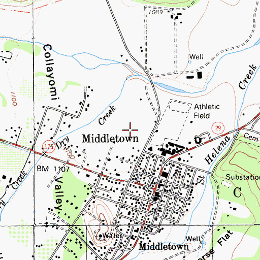 Topographic Map of Minnie Cannon Elementary School, CA