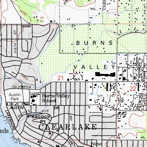 Topographic Map of Neighborhood Pentecostal Holiness Church, CA