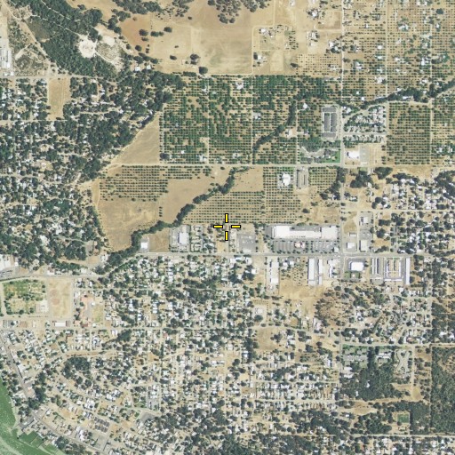 Aerial/Satellite Image of Neighborhood Pentecostal Holiness Church, CA