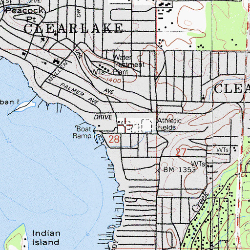 Topographic Map of Redbud Park, CA