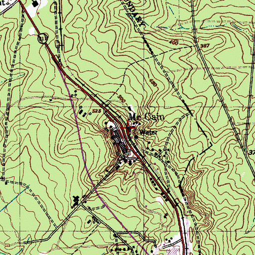 Topographic Map of McCain, NC