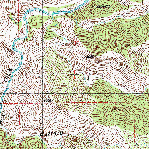 Topographic Map of Adobe Spring, NM