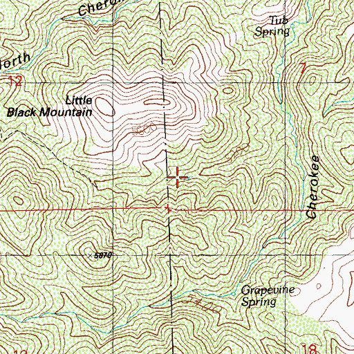 Topographic Map of South Black Spring, NM