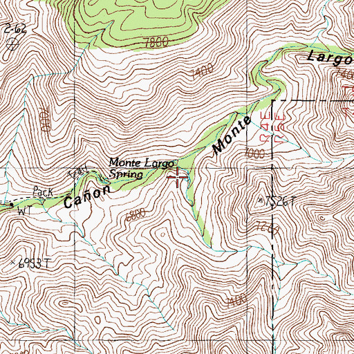 Topographic Map of Upper Monte Largo Spring, NM