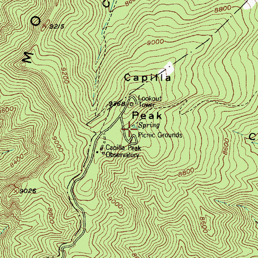 Topographic Map of Capilla Spring, NM