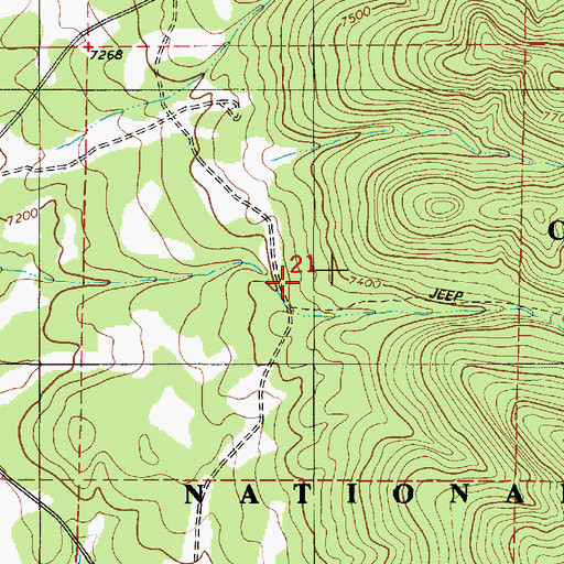 Topographic Map of Antelope Windmill, NM