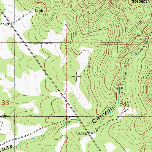Topographic Map of Middle Antelope Windmill, NM
