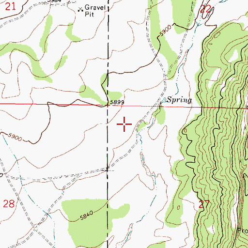 Topographic Map of Saladito Well, NM