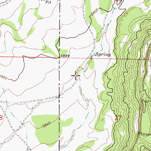 Topographic Map of Saladito Spring, NM