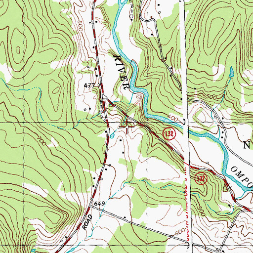 Topographic Map of Union Village Dam, VT