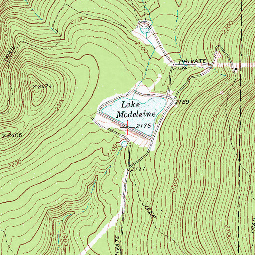 Topographic Map of Lake Madeleine Dam, VT