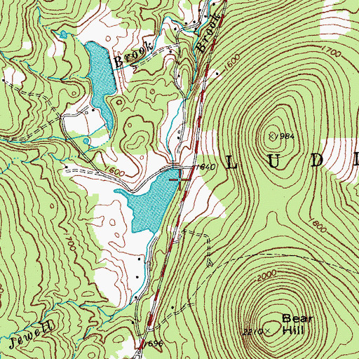 Topographic Map of Jewell Brook Site Number 1 Dam, VT