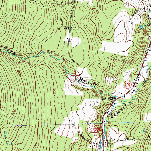 Topographic Map of Jewell Brook Site Number 5 Reservoir, VT