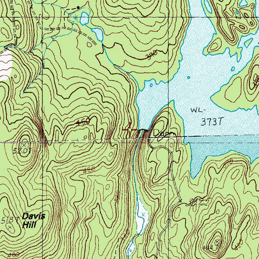 Topographic Map of Green River Dam, VT