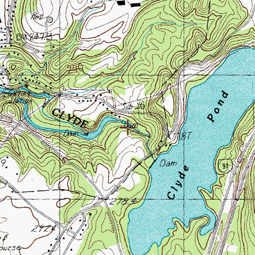 Topographic Map of Newport Number 11 Dam (historical), VT