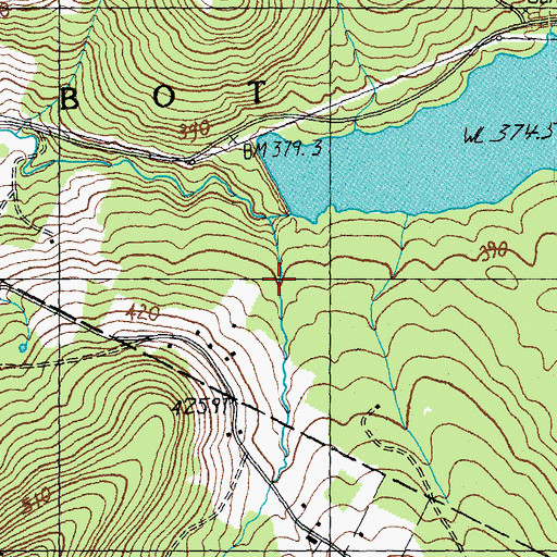 Topographic Map of Marshfield Number 6 Dam, VT